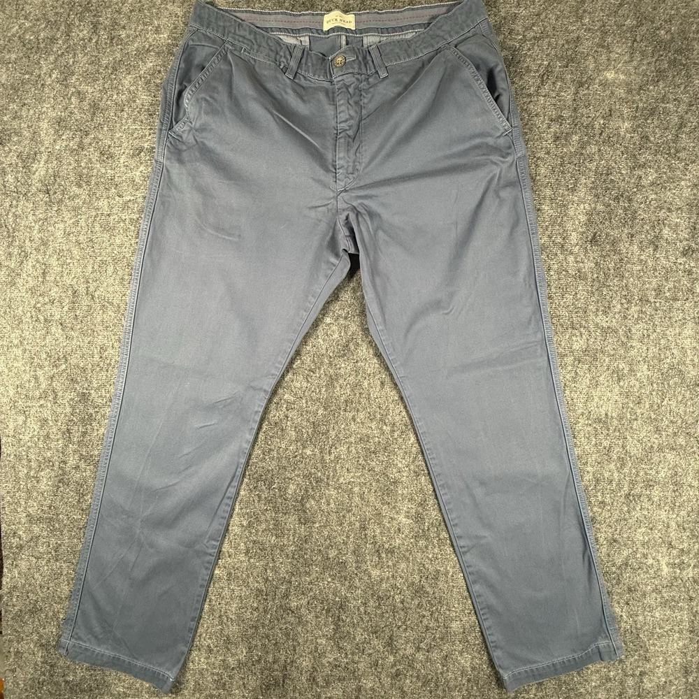 Vintage Duck Head Chino Pants Mens 38x32 Made in USA Blue Cotton Khakis Slacks